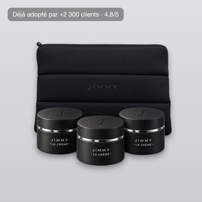 JIMMY, la crème avant-parfum : 3 pots et la trousse